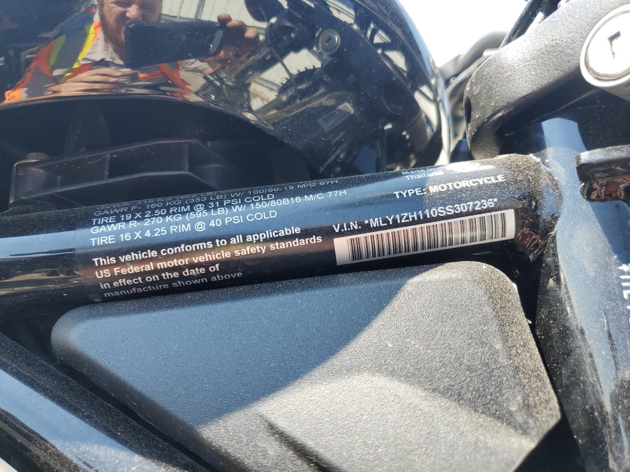 2025 Harley-Davidson Rh975 VIN: MLY1ZH110SS307236 Lot: 80172345