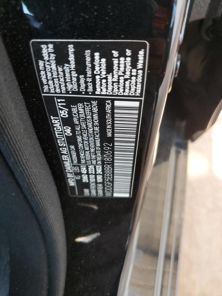 2011 Mercedes-Benz C 300 VIN: WDDGF5EB8BR180692 Lot: 80795485
