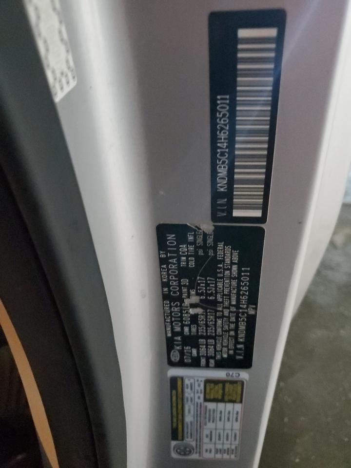 2017 Kia Sedona Lx VIN: KNDMB5C14H6265011 Lot: 71415035