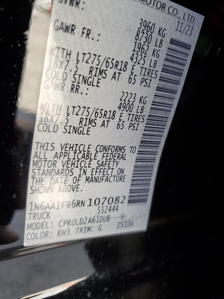 2024 Nissan Titan Xd Sv VIN: 1N6AA1FB6RN107082 Lot: 71445445