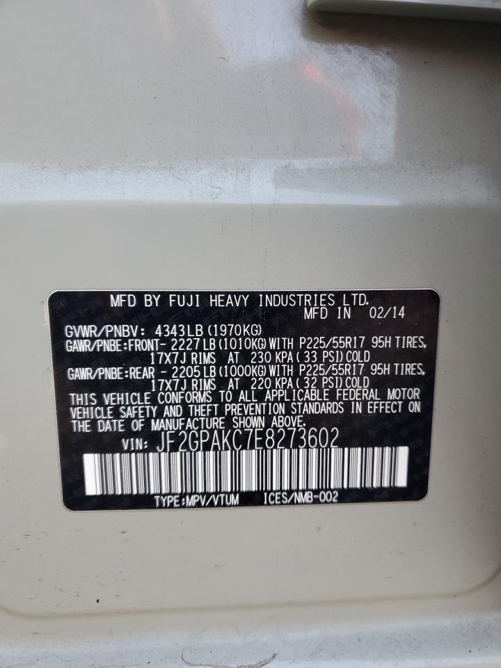 2014 Subaru Xv Crosstrek 2.0 Limited VIN: JF2GPAKC7E8273602 Lot: 81243445