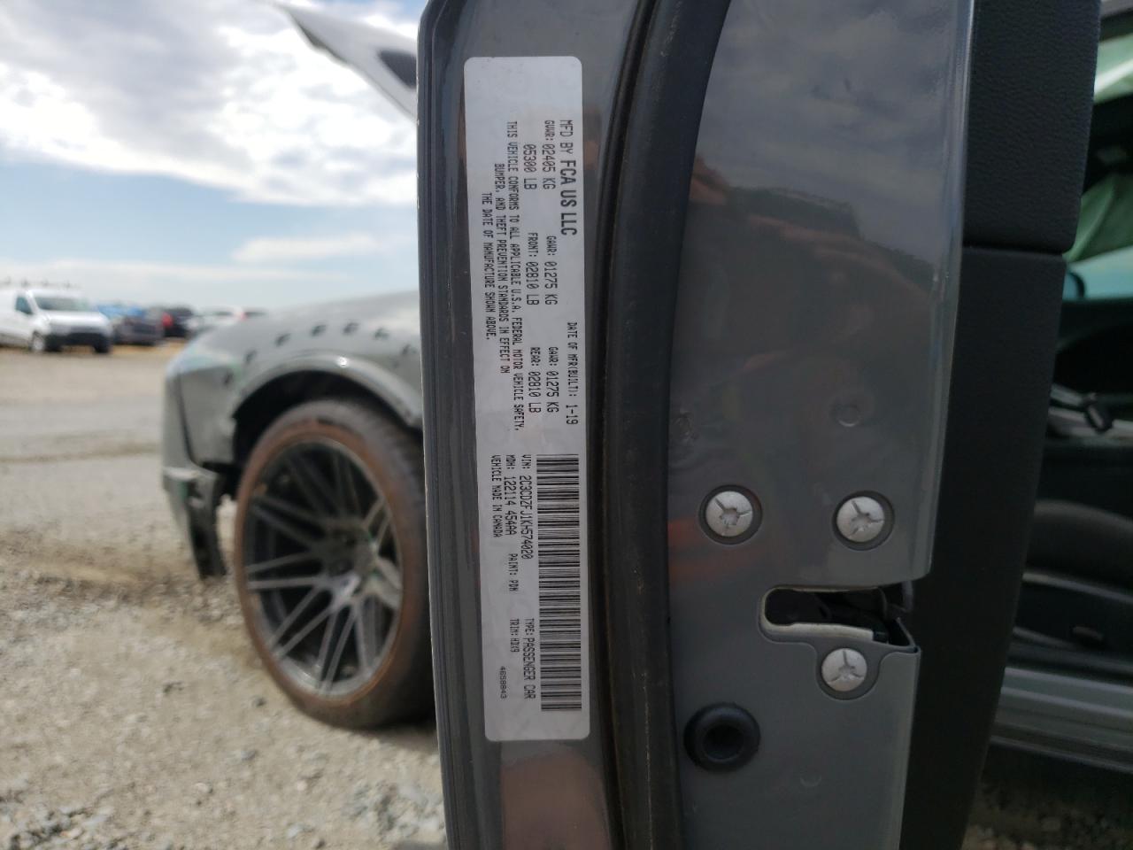 2019 Dodge Challenger R/T Scat Pack VIN: 2C3CDZFJ1KH574020 Lot: 81766055