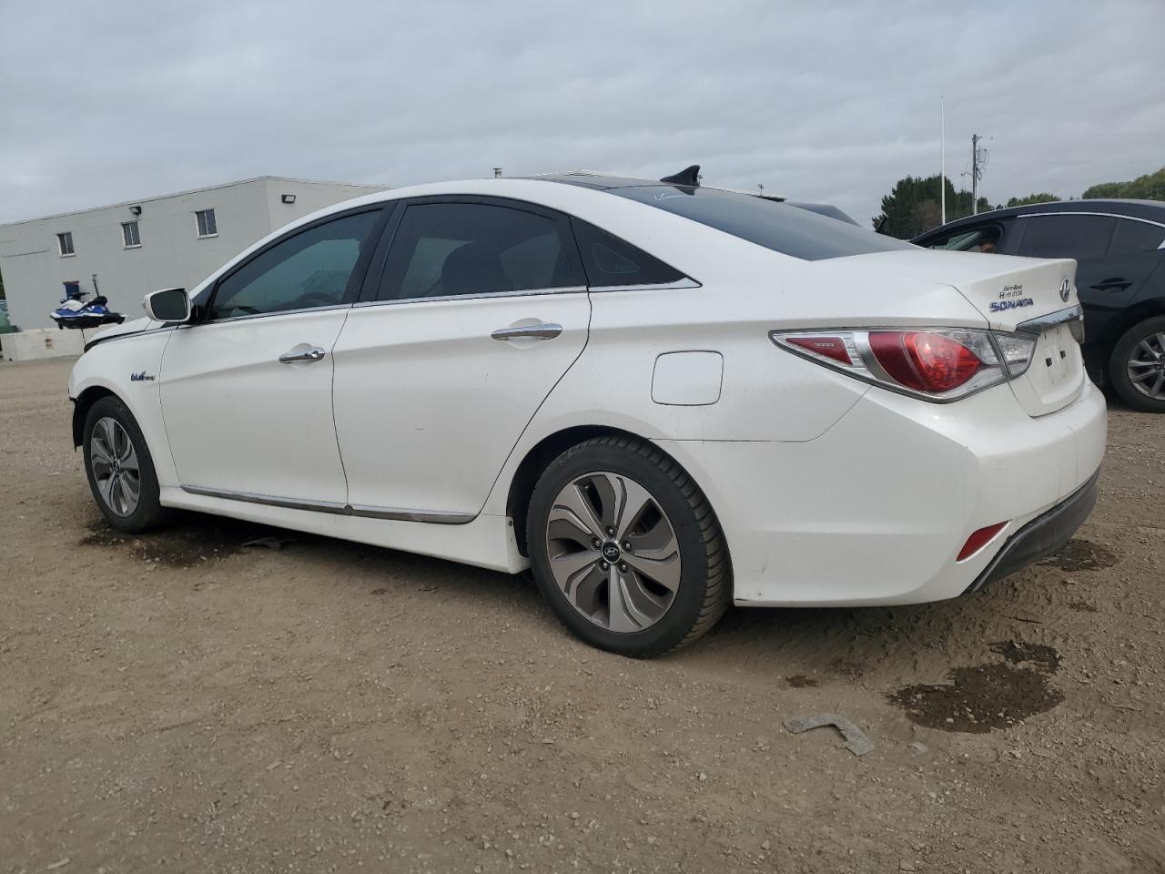 2013 Hyundai Sonata Hybrid white sedan hybrid KMHEC4A47DA101022 photo #3