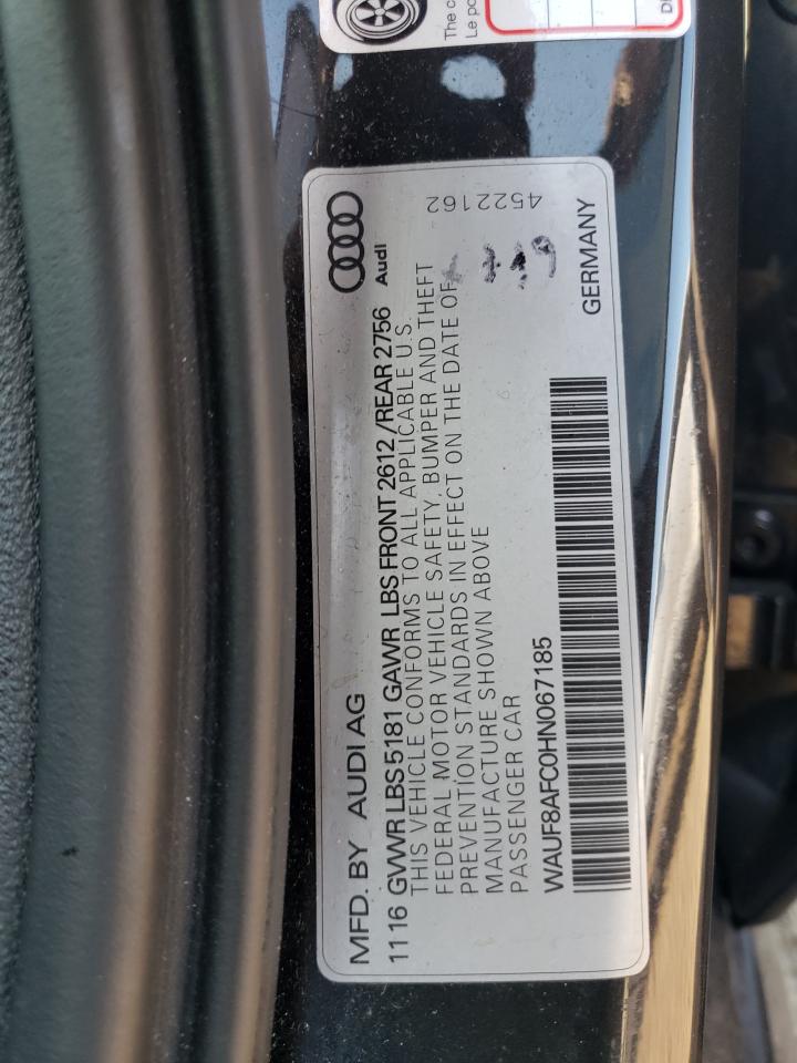 2017 Audi A6 Premium VIN: WAUF8AFC0HN067185 Lot: 81758315