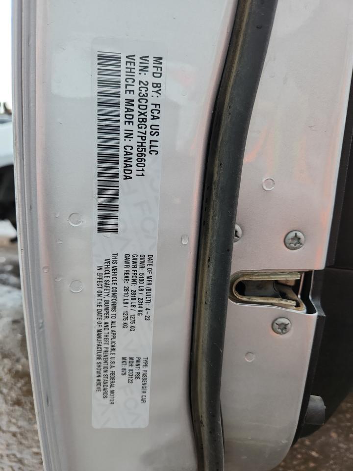 2023 Dodge Charger Sxt VIN: 2C3CDXBG7PH566011 Lot: 80165845