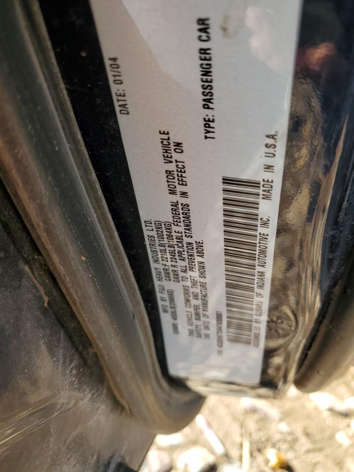 2004 Subaru Legacy Outback Awp VIN: 4S3BH675947638881 Lot: 81674995