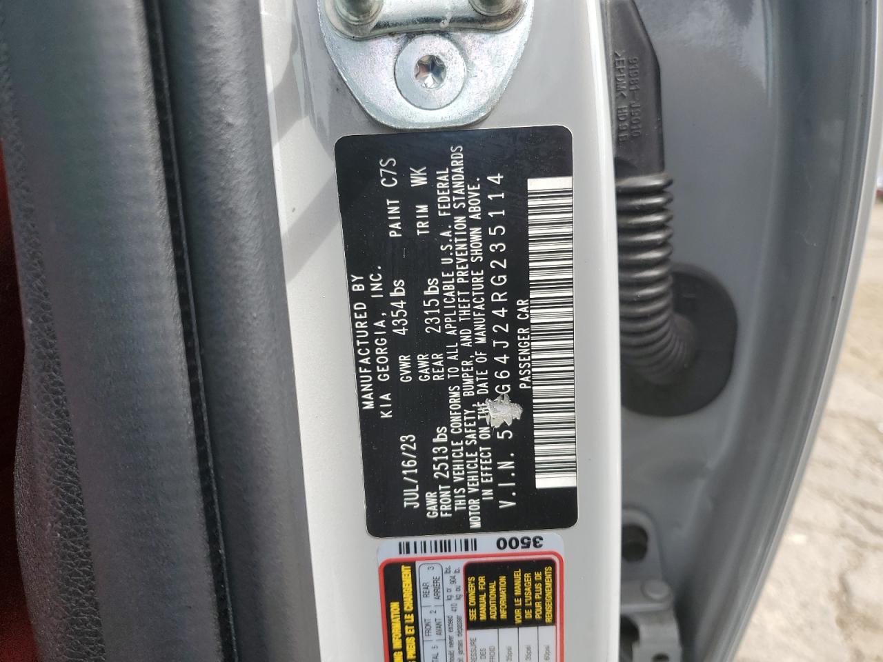 2024 Kia K5 Gt Line VIN: 5XXG64J24RG235114 Lot: 80198645