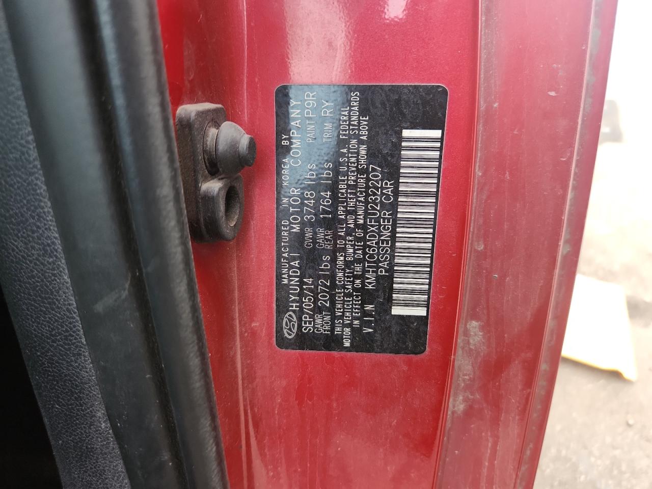 2015 Hyundai Veloster VIN: KMHTC6ADXFU232207 Lot: 84215275