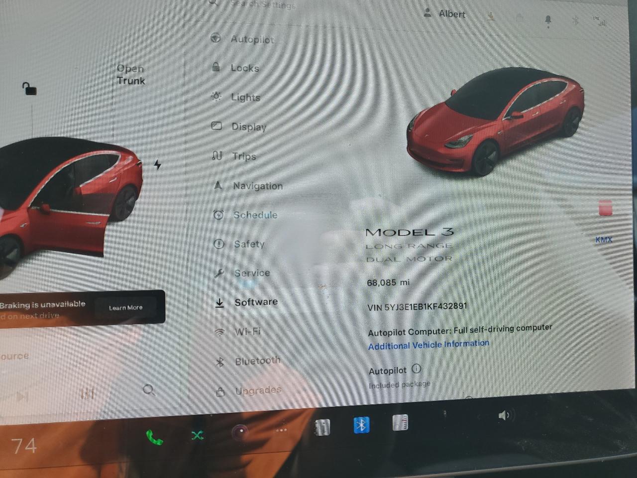 2019 Tesla Model 3 VIN: 5YJ3E1EB1KF432891 Lot: 71461695