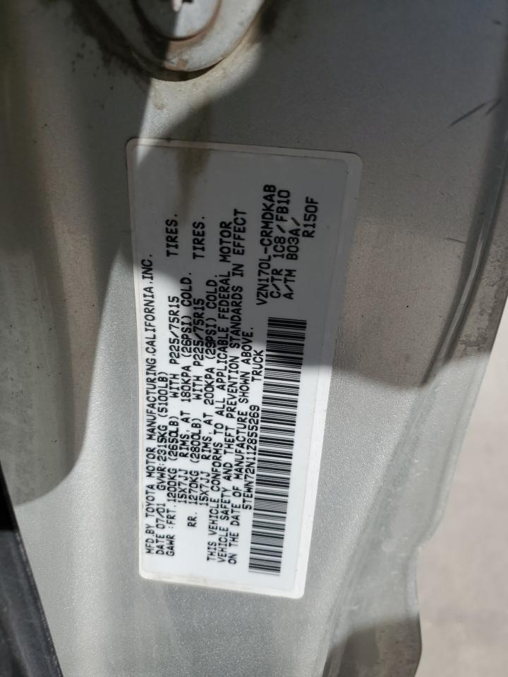 2001 Toyota Tacoma Xtracab VIN: 5TEWN72N11Z855269 Lot: 80219325