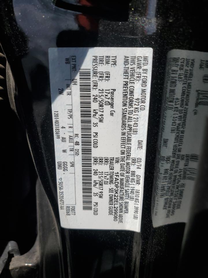 2014 Ford Focus Se VIN: 1FADP3K22EL299080 Lot: 83931525