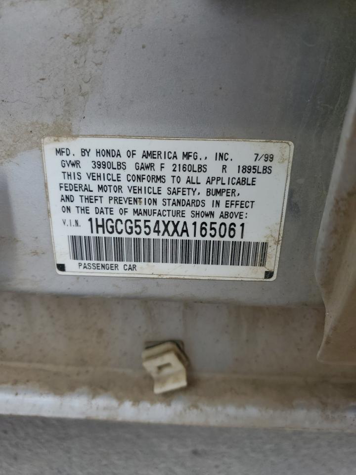 1999 Honda Accord Lx VIN: 1HGCG554XXA165061 Lot: 71494855