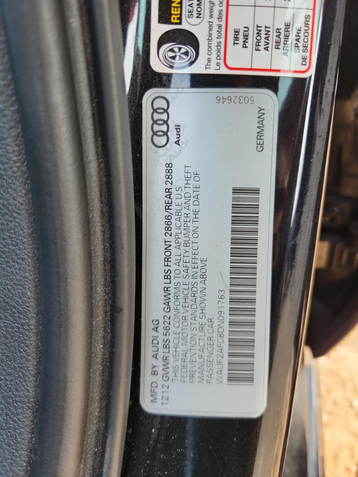 2013 Audi S6 VIN: WAUF2AFC8DN091763 Lot: 71872305