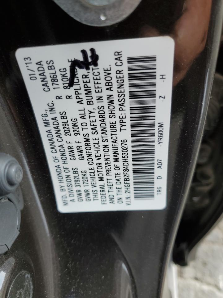 2013 Honda Civic Ex VIN: 2HGFB2F84DH530276 Lot: 80155175