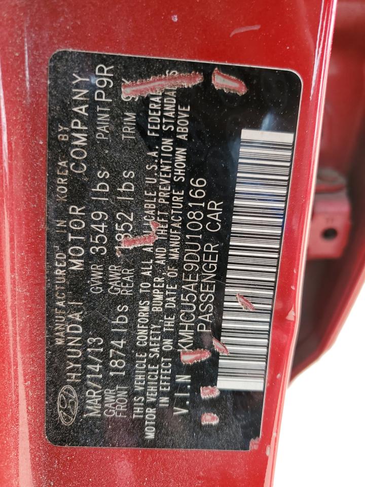 2013 Hyundai Accent Gls VIN: KMHCU5AE9DU108166 Lot: 84045515