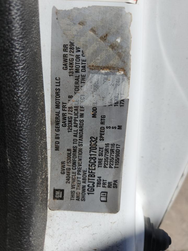 2012 Chevrolet Colorado VIN: 1GCJTBFE5C8170032 Lot: 80117515