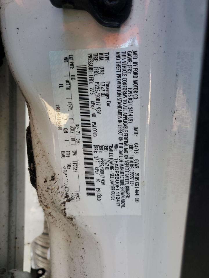 2015 Ford C-Max Sel VIN: 1FADP5BU0FL112417 Lot: 72007005