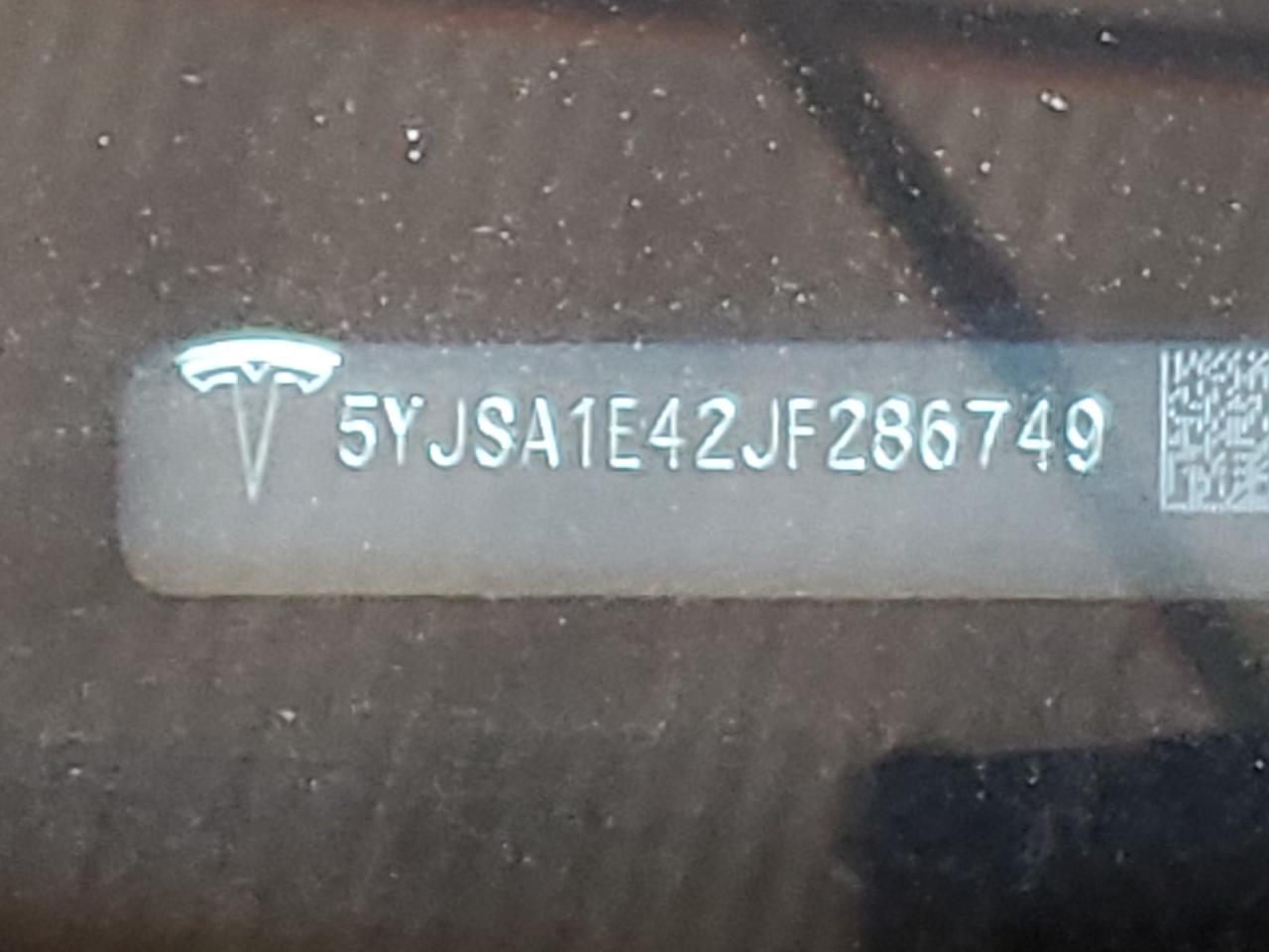 2018 Tesla Model S VIN: 5YJSA1E42JF286749 Lot: 80321455