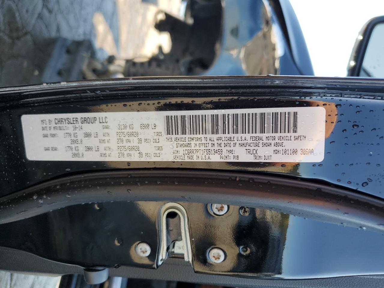 2015 Ram 1500 Longhorn VIN: 1C6RR7PT1FS513459 Lot: 81065365