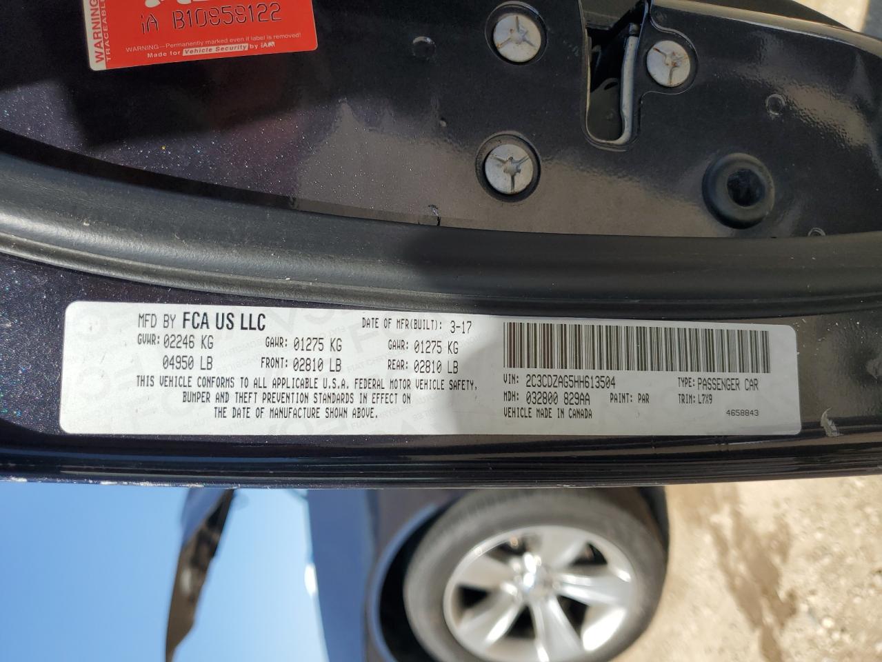 2017 Dodge Challenger Sxt VIN: 2C3CDZAG5HH613504 Lot: 84248155