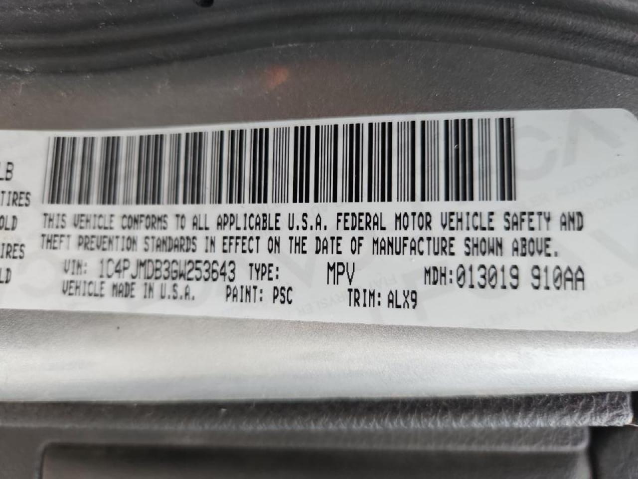 2016 Jeep Cherokee Limited VIN: 1C4PJMDB3GW253643 Lot: 70040585