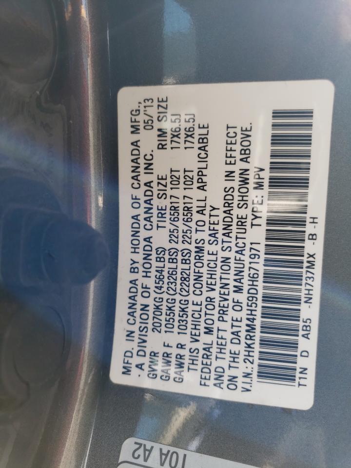 2013 Honda Cr-V Ex VIN: 2HKRM4H59DH671971 Lot: 71777155