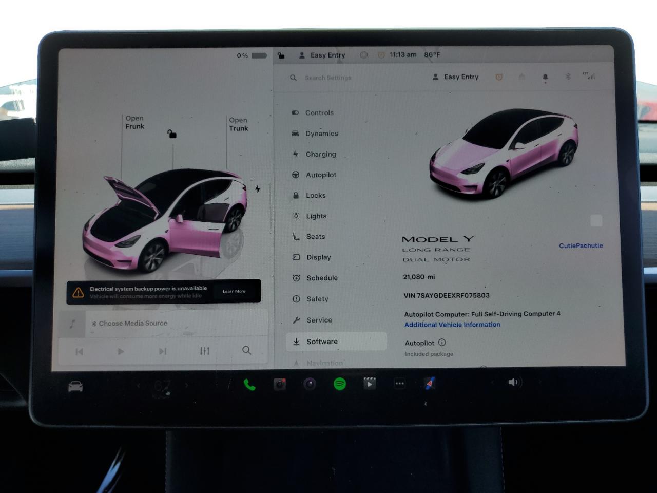 2024 Tesla Model Y VIN: 7SAYGDEEXRF075803 Lot: 70549225