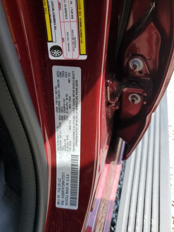 2024 Ram 1500 Laramie VIN: 1C6SRFRT3RN177311 Lot: 84378445