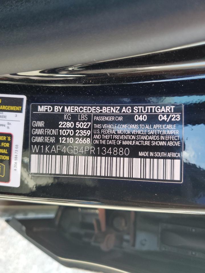2023 Mercedes-Benz C 300 VIN: W1KAF4GB4PR134880 Lot: 84035155