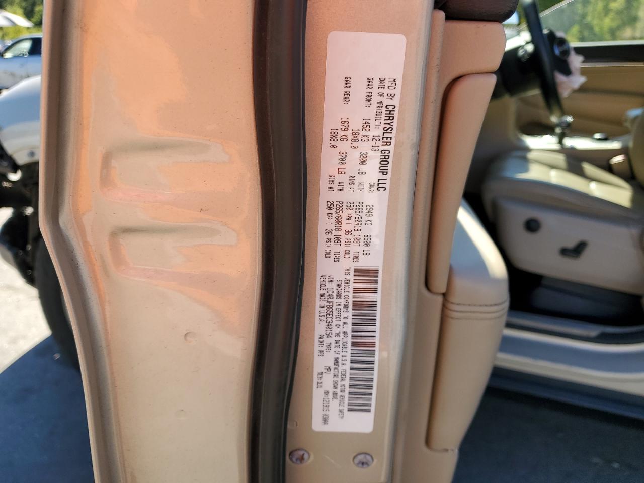 2014 Jeep Grand Cherokee Limited VIN: 1C4RJFBG5EC340154 Lot: 80934155