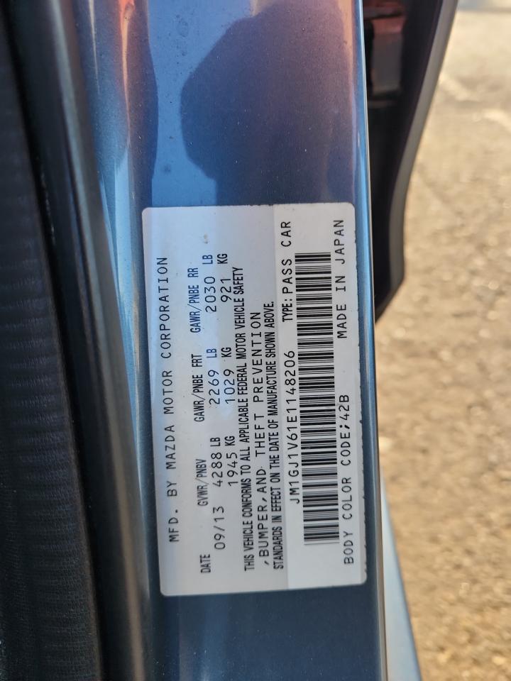 2014 Mazda 6 Touring VIN: JM1GJ1V61E1148206 Lot: 80891935