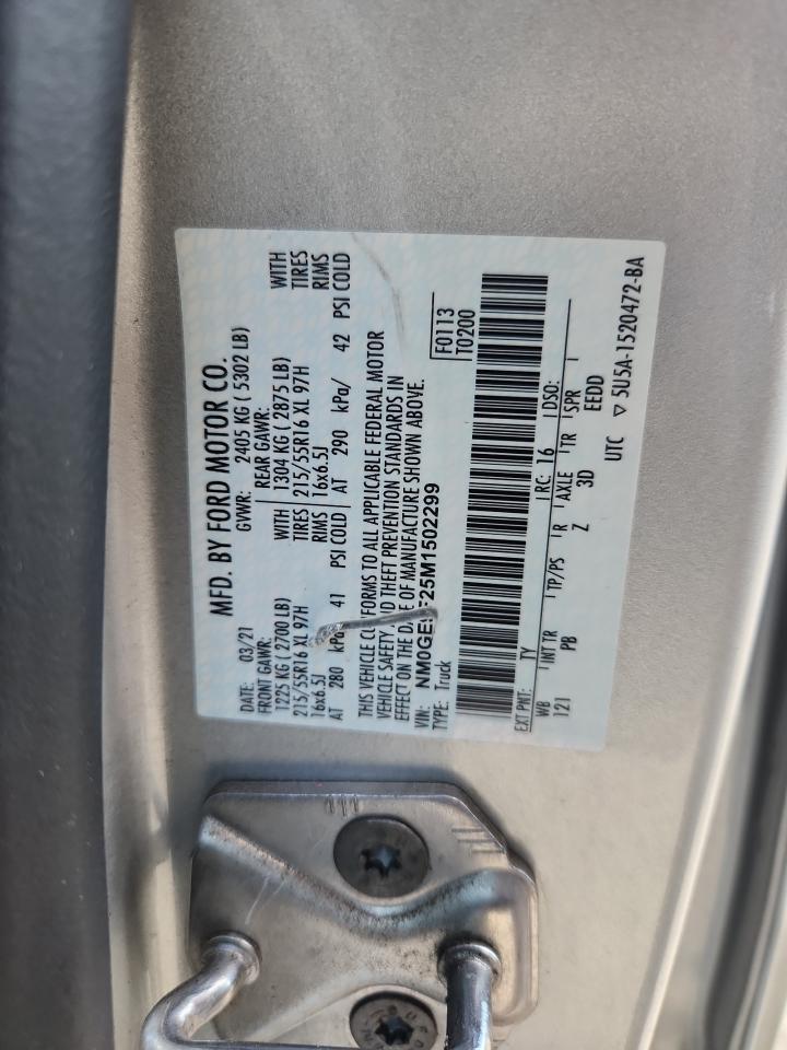 2021 Ford Transit Connect Xlt VIN: NM0GE9F25M1502299 Lot: 81483545