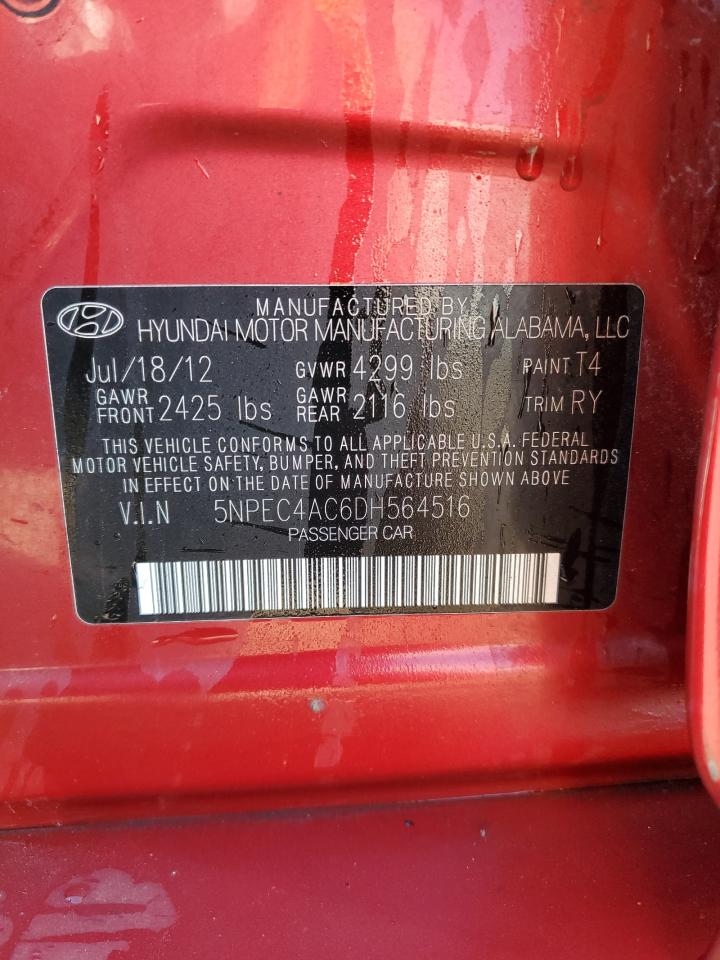 2013 Hyundai Sonata Se VIN: 5NPEC4AC6DH564516 Lot: 80571205