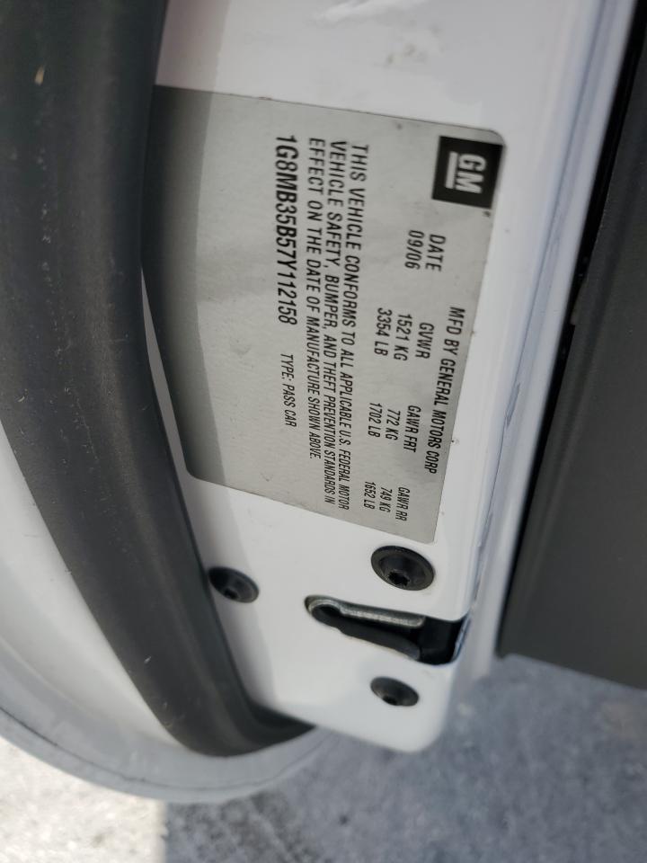 2007 Saturn Sky VIN: 1G8MB35B57Y112158 Lot: 81941805