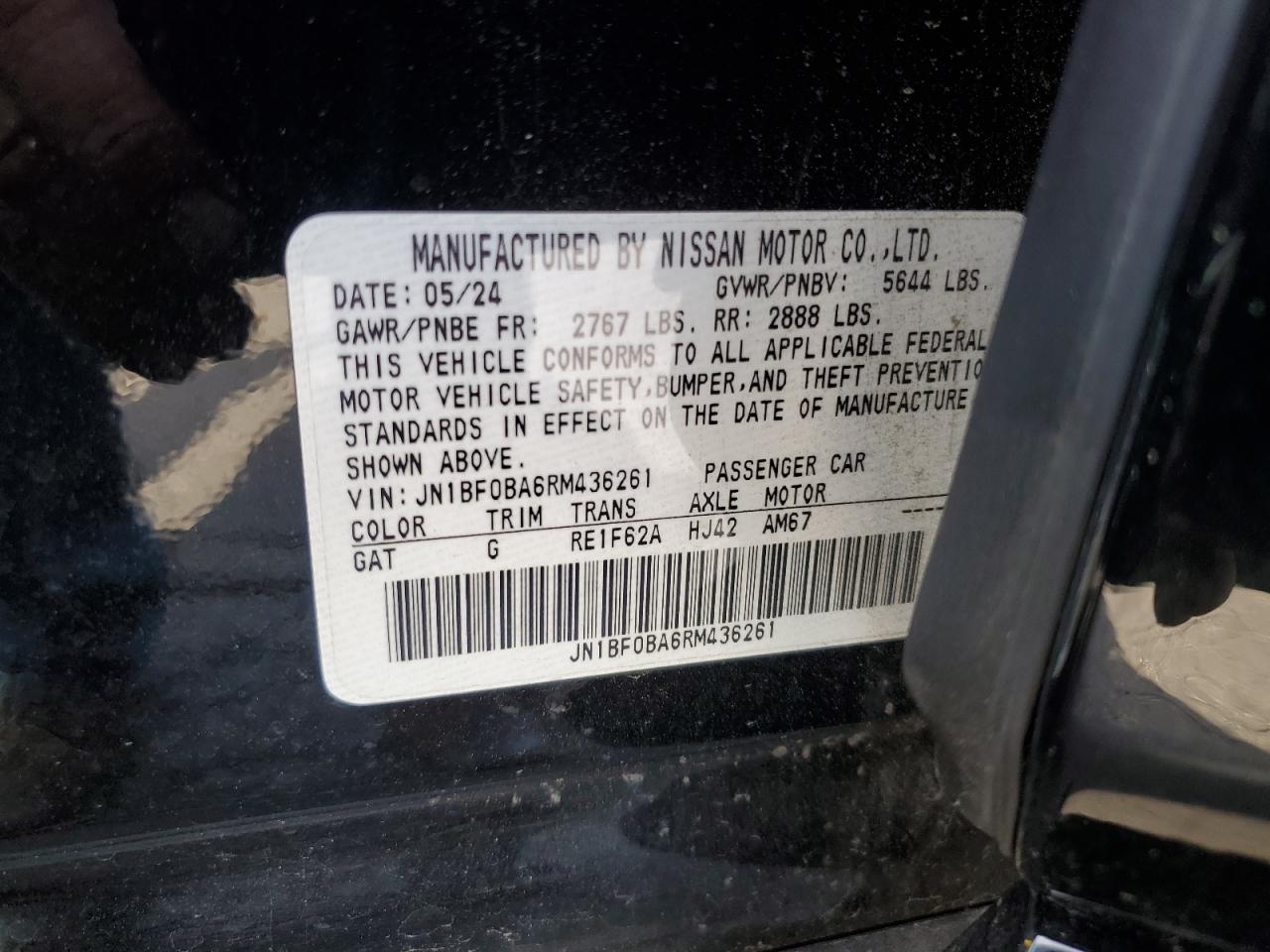 2024 Nissan Ariya Evolve+ VIN: JN1BF0BA6RM436261 Lot: 71288405