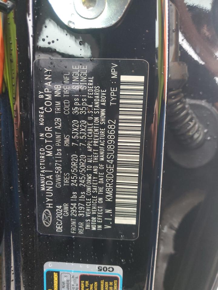 2025 Hyundai Palisade Xrt VIN: KM8R3DGE4SU898682 Lot: 81290205