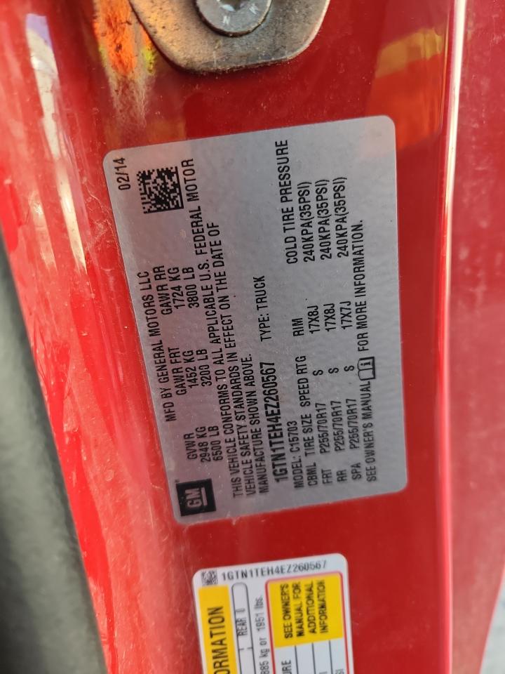 2014 GMC Sierra C1500 VIN: 1GTN1TEH4EZ260567 Lot: 71599075