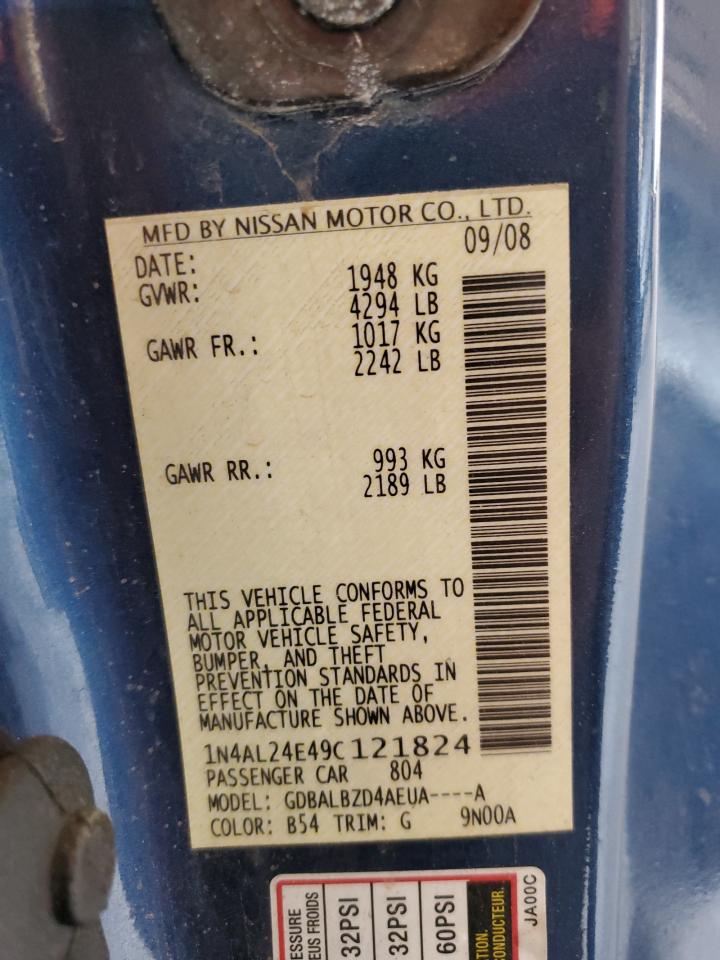 2009 Nissan Altima 2.5S VIN: 1N4AL24E49C121824 Lot: 71128015