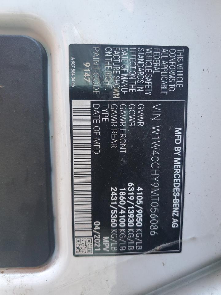 2021 Mercedes-Benz Sprinter 2500 VIN: W1W40CHY9MT056086 Lot: 81697815