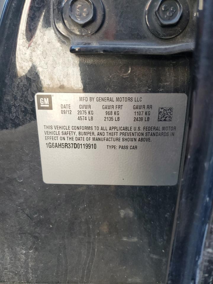 2013 Cadillac Ats Luxury VIN: 1G6AH5R37D0119910 Lot: 81861755