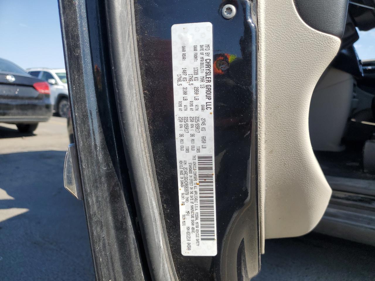 2013 Chrysler Town & Country Touring VIN: 2C4RC1BGXDR683979 Lot: 71689385