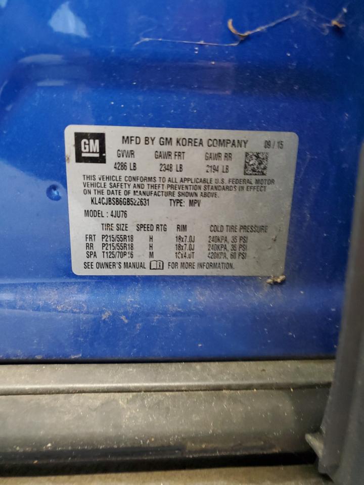 2016 Buick Encore Convenience VIN: KL4CJBSB6GB522631 Lot: 80279485