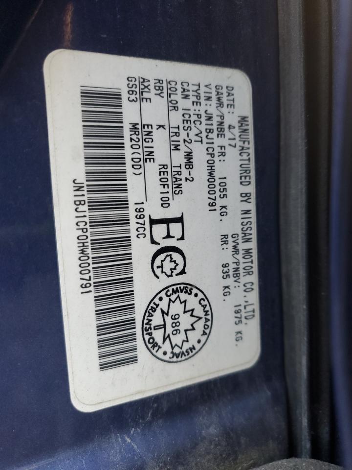 2017 Nissan Qashqai VIN: JN1BJ1CP0HW000791 Lot: 84398775