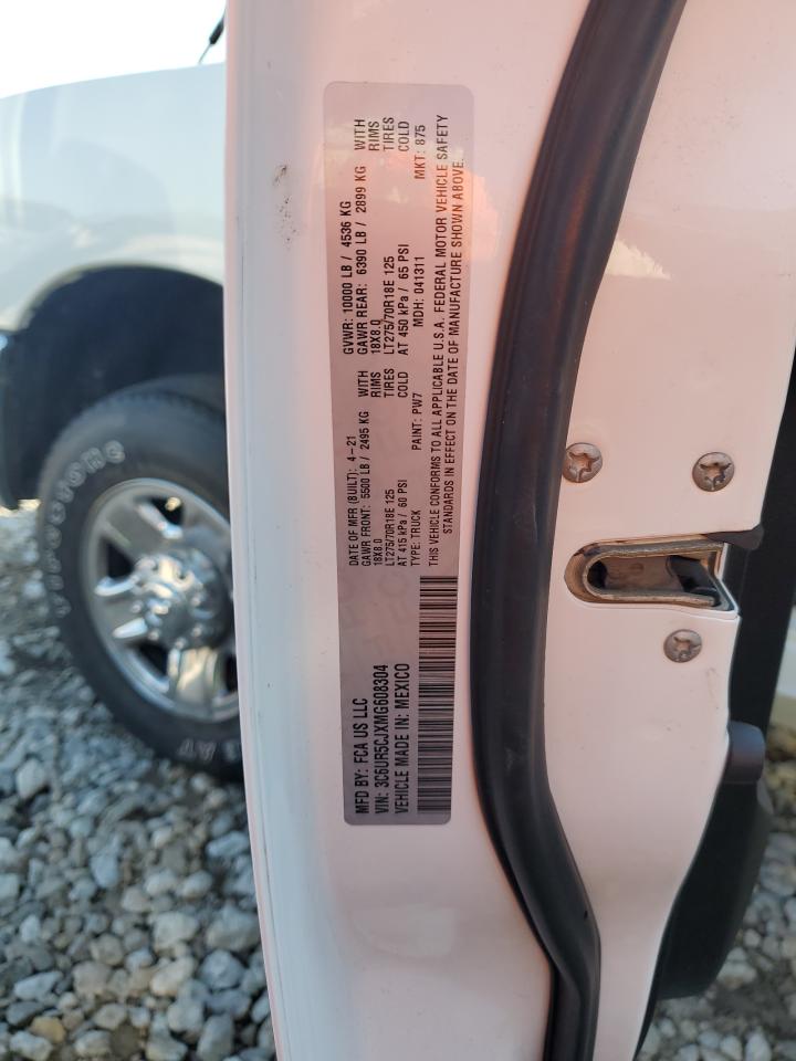 2021 Ram 2500 Tradesman VIN: 3C6UR5CJXMG608304 Lot: 81685155
