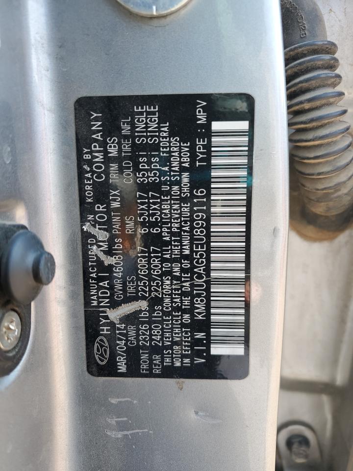 2014 Hyundai Tucson Gls VIN: KM8JUCAG5EU899116 Lot: 70713315