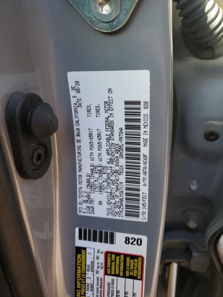 2020 Toyota Tacoma Double Cab VIN: 3TMCZ5AN0LM367119 Lot: 84038995