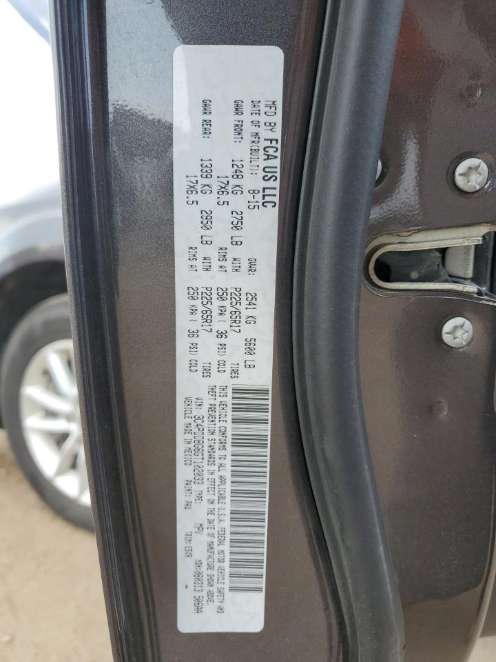 2016 Dodge Journey Sxt VIN: 3C4PDDBG6GT102033 Lot: 71017325