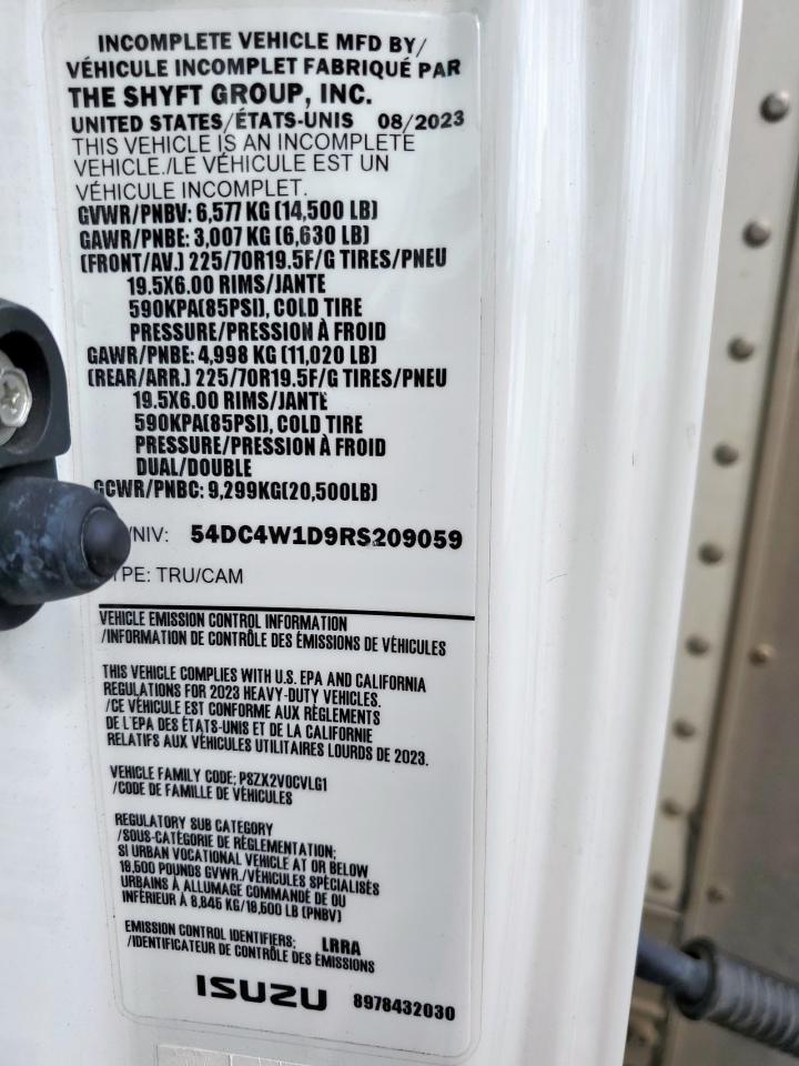 2024 Isuzu Npr Hd VIN: 54DC4W1D9RS209059 Lot: 86530405