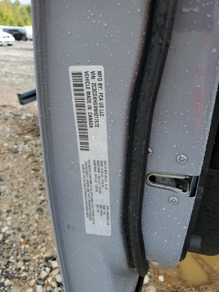 2022 Dodge Charger Gt VIN: 2C3CDXHGXNH217672 Lot: 84000605