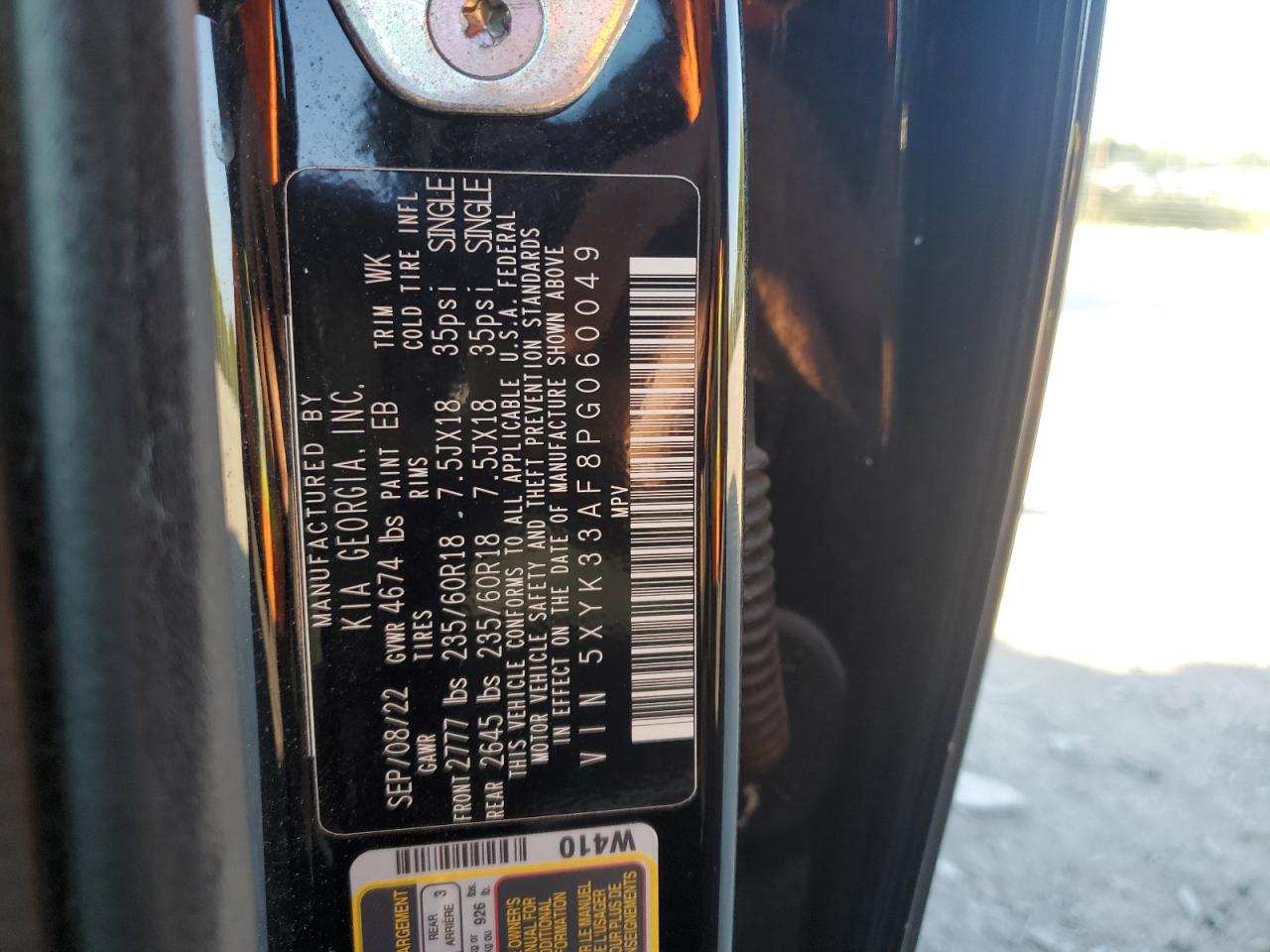 2023 Kia Sportage Ex VIN: 5XYK33AF8PG060049 Lot: 81801745